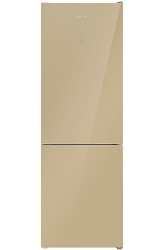 Двухкамерный холодильник Maunfeld MFF185NFBG Inverter No frost, бежевый фото 1