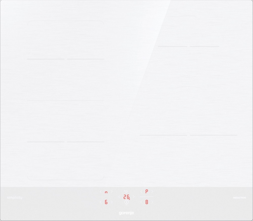 Электрическая варочная панель Gorenje GI6421SYW 59 см, 4 конфорки стеклокерамика, белый фото 1