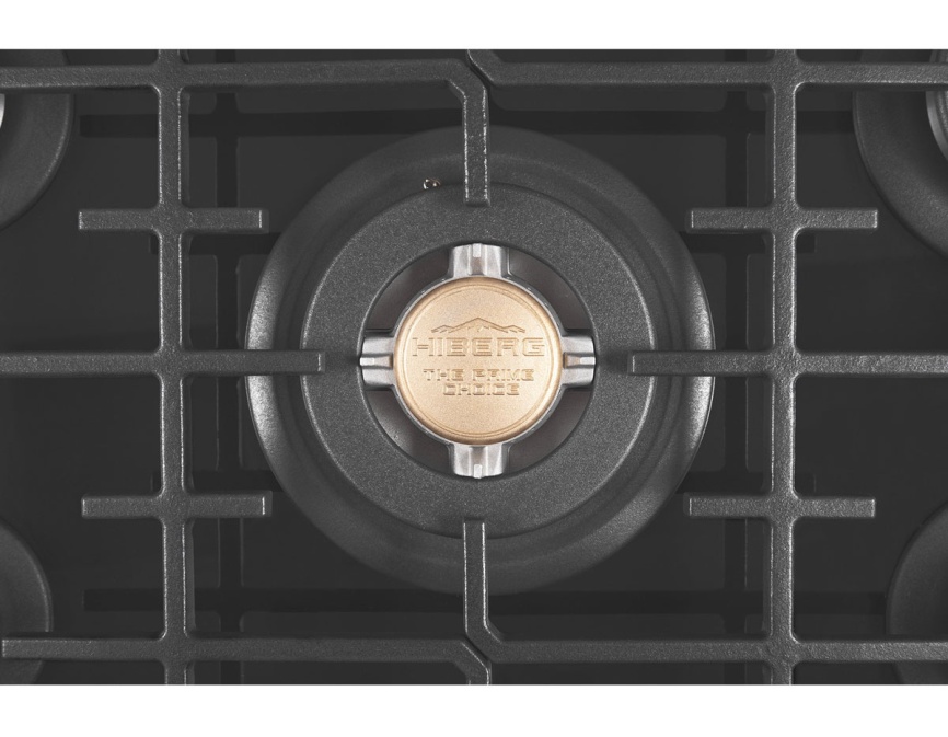 Газовая варочная панель Hiberg VM 7155 B 68 см, 5 конфорок электроподжиг газконтроль, черный фото 12