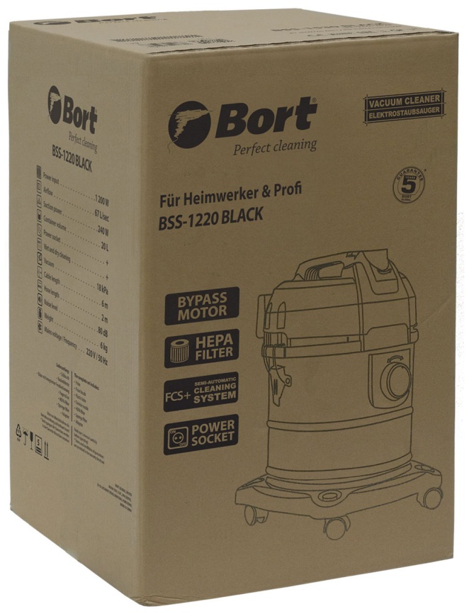 Строительный пылесос Bort BSS-1220 BLACK фото 14