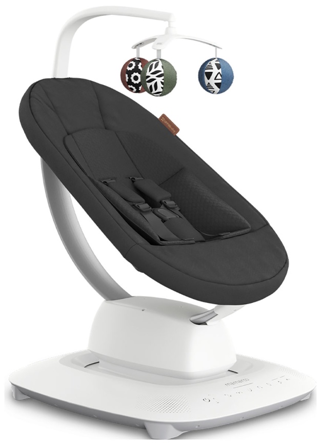 Шезлонг для новорожденных UPPAbaby (4moms) Mamaroo Jake - Charcoal Melange (2001-MRO-EU-JKE) фото 4