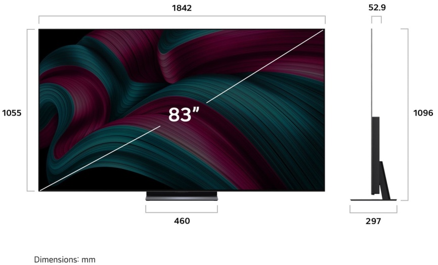 Телевизор LG OLED83C5RLA.ARUG, 83 дюйма, 4K Ultra HD, смарт ТВ, WebOS, черный фото 3