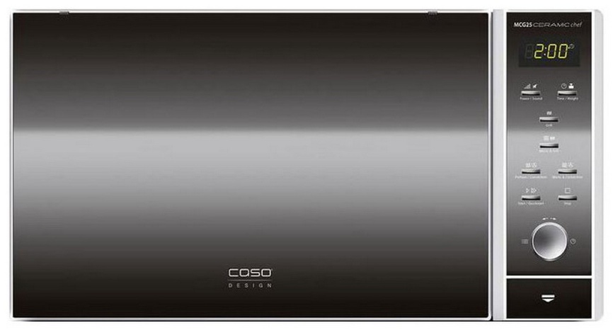 Микроволновая печь - СВЧ Caso MCG 25 Ceramic chef, 25 л, 900 Вт, серебристый фото 1