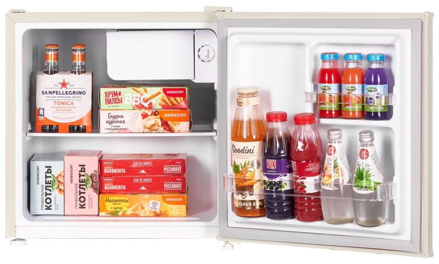 Мини-холодильник Maunfeld MFF50RBG, бежевый фото 2