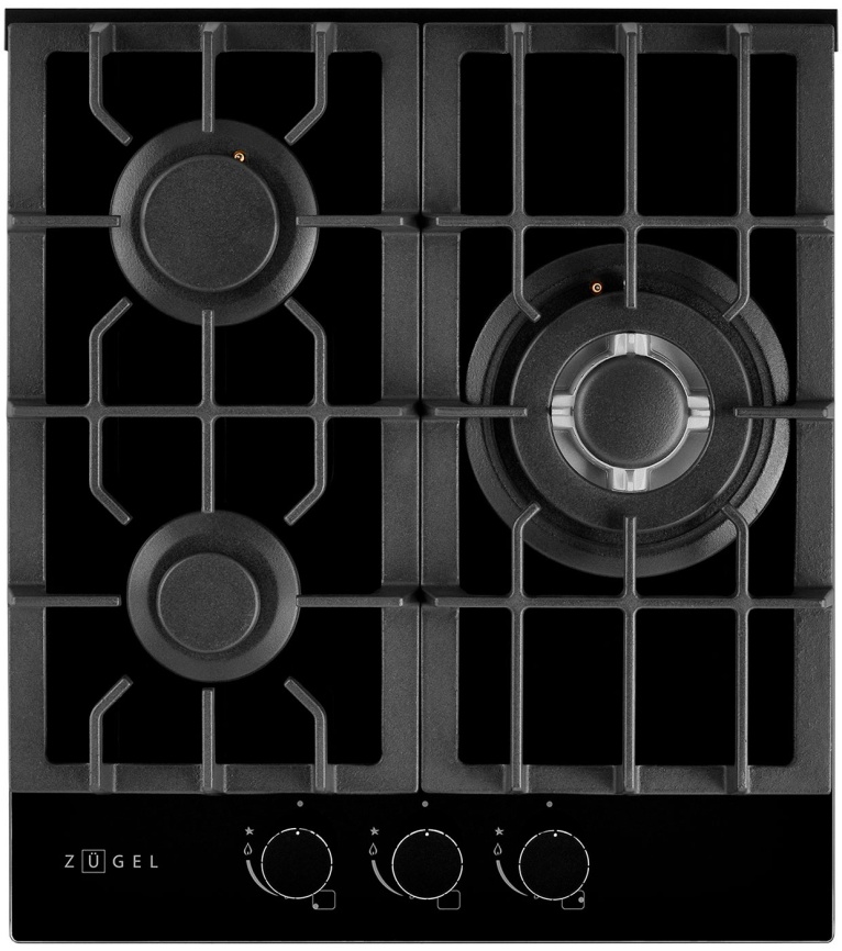 Газовая варочная панель Zugel ZGH451B, черная фото 1