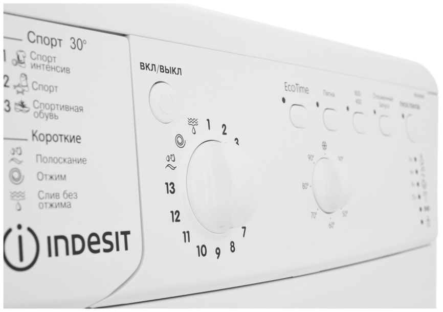 Стиральная машина Indesit IWUB 4085 автомат 4 кг, белый фото 8