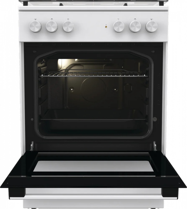 Комбинированная плита Gorenje GK6A20WF 60 см, 65 л, 4 конфорки, белый фото 3