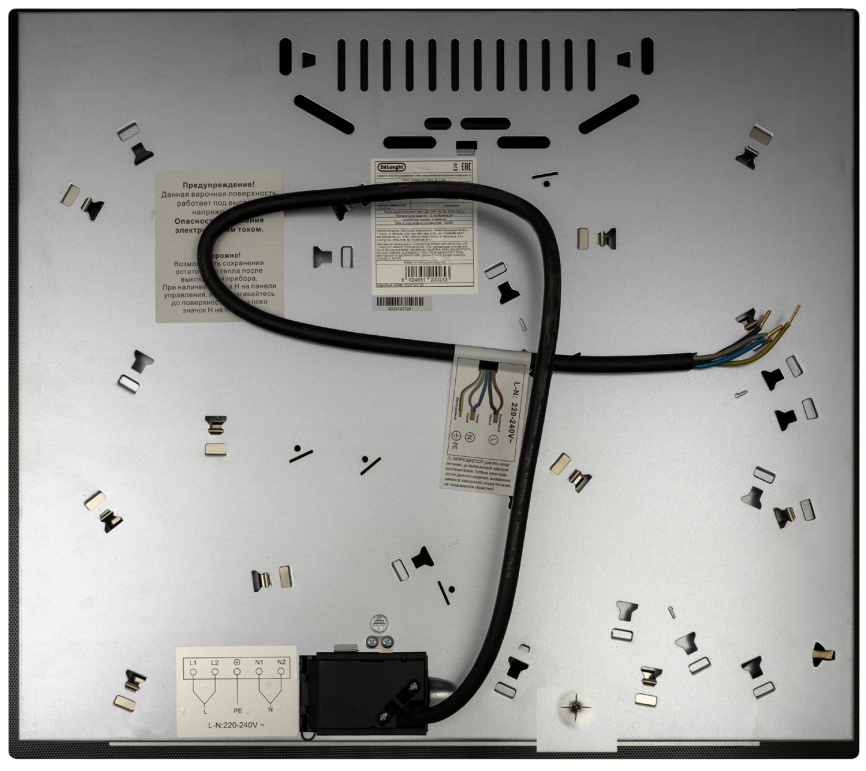 Электрическая варочная панель De’Longhi VITTORIO 2E1F CR 59 см, 4 конфорки закаленное стекло, черный фото 8