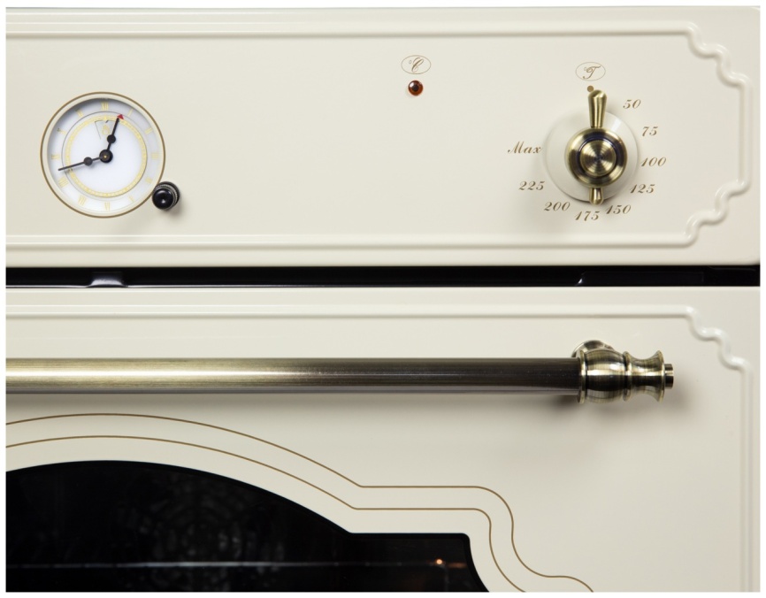 Электрический духовой шкаф Zigmund & Shtain E 135 X 60 см, 73 л гриль конвекция, бежевый фото 4