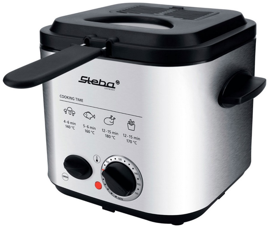 Фритюрница-фондю Steba DF 150 F, цифровой дисплей, нержавеющая сталь фото 1