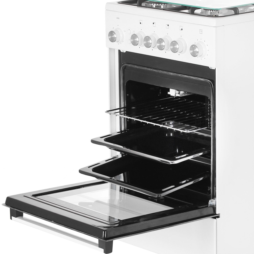 Газовая плита De luxe 5040.40г 50 см, 43 л, 4 конфорки, белый фото 7