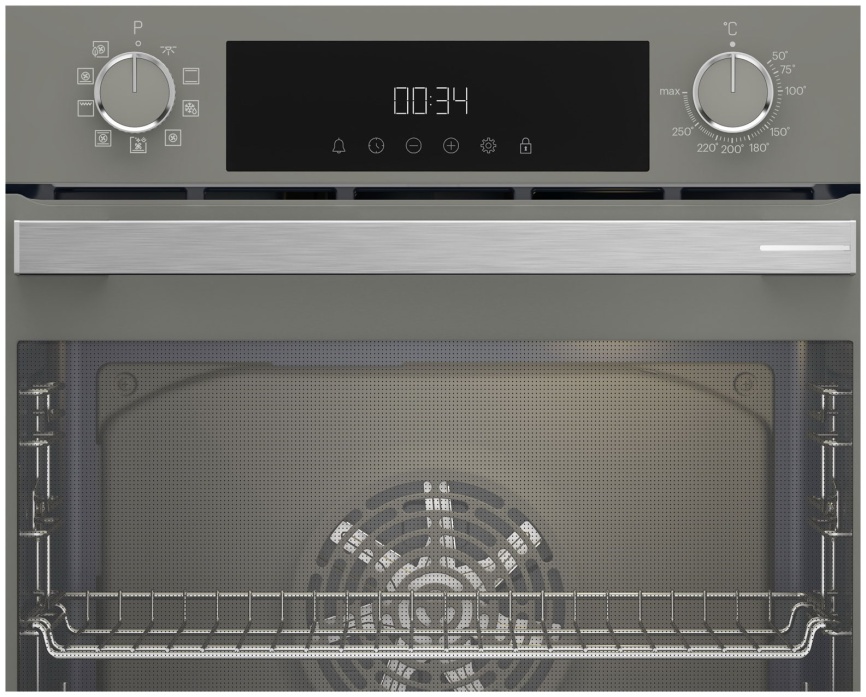 Электрический духовой шкаф Grundig GEBM12300GC 59 см, 72 л гриль конвекция, серый фото 2