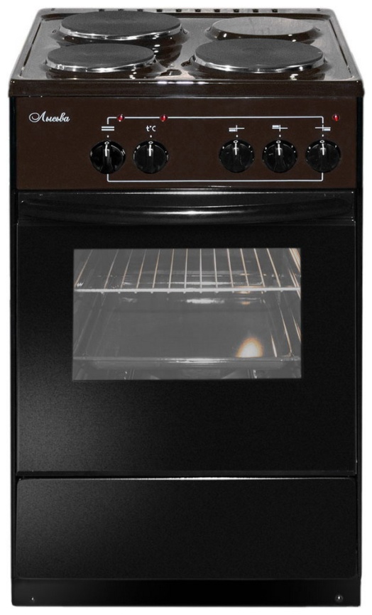 Электроплита Лысьва ЭП 301 СТ 50 см, 3 конфорки, черный фото 1