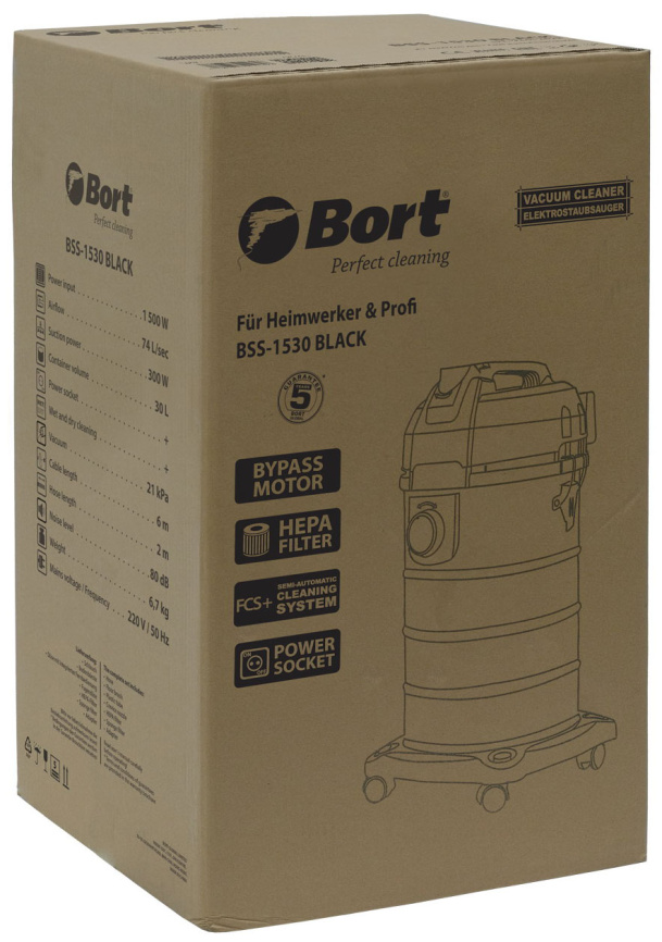 Строительный пылесос Bort BSS-1530 BLACK фото 14