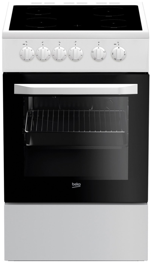 Электроплита Beko FFSS 57000 W 50 см, 4 конфорки, белый фото 1