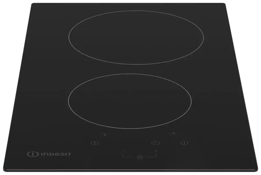 Электрическая варочная панель Indesit IRT 130 30 см, 2 конфорки стеклокерамика, черный фото 3
