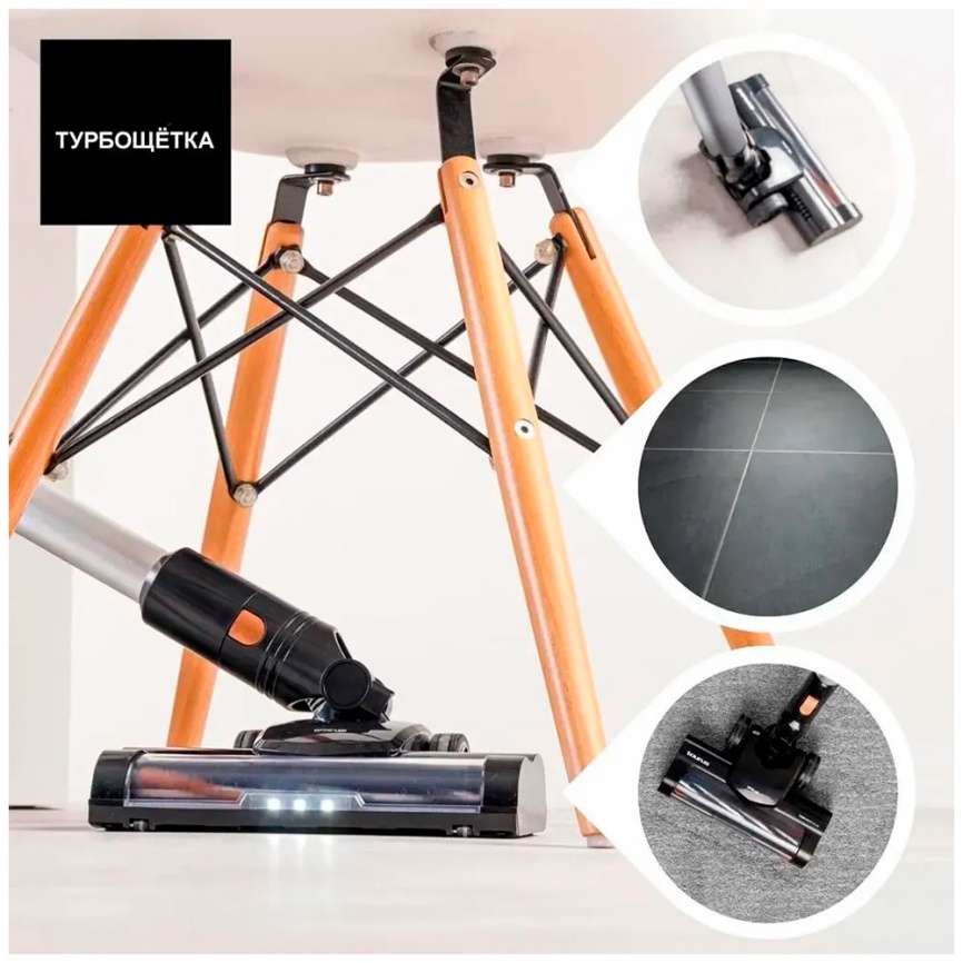 Пылесос вертикальный Taurus Homeland Ideal, 150 Вт, сухая уборка, турборежим фото 9