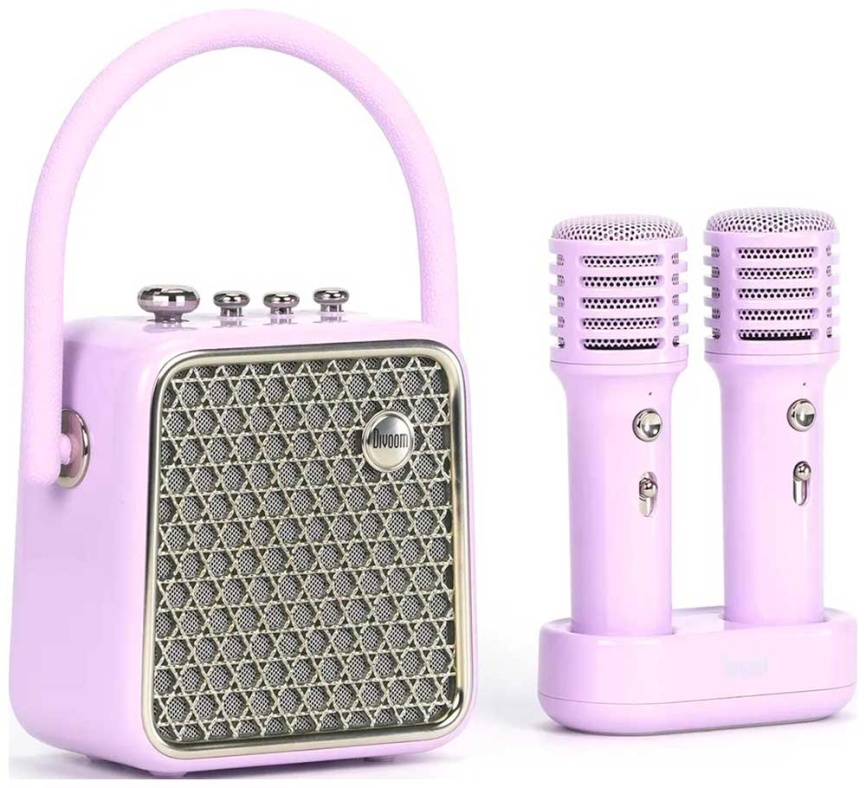 Портативная колонка с двумя микрофонами Divoom Songbird-SE, лавандовый фото 3