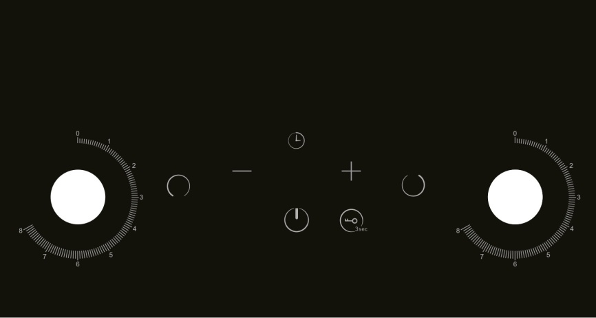 Электрическая варочная панель LEX EVH 320M BL 28 см, 2 конфорки стеклокерамика, черный фото 2