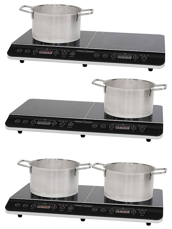 Настольная плита Profi Cook PC-DKI 1067, 2 индукционные конфорки, таймер фото 3