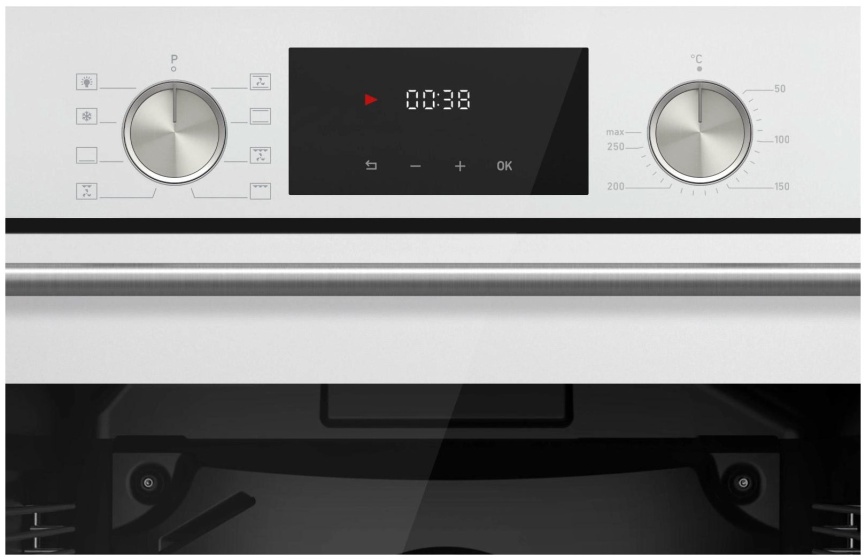 Электрический духовой шкаф Jacky's Электрический духовой шкаф Jackys JO EW7628 59 см, 73 л гриль конвекция, белый фото 2