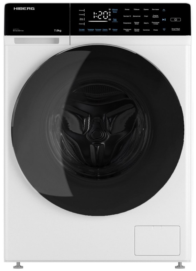 Стиральная машина Hiberg i-DDQ9 - 712 W автомат 7 кг, белый фото 1