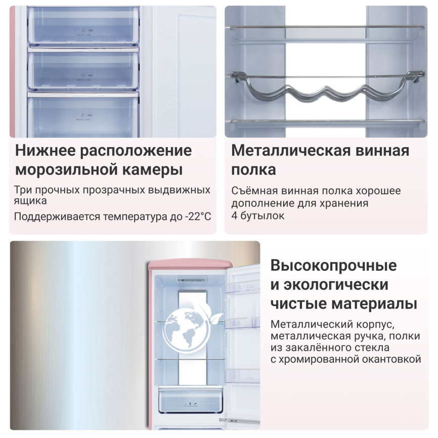 Двухкамерный холодильник Tesler RB-330 DUSTY ROSE фото 8