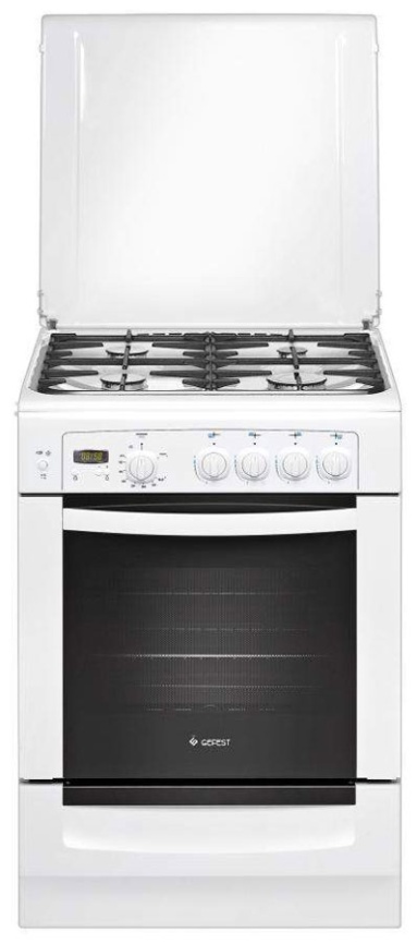 Газовая плита Gefest Брест 6100-03 60 см, 52 л, 4 конфорки, белый фото 1