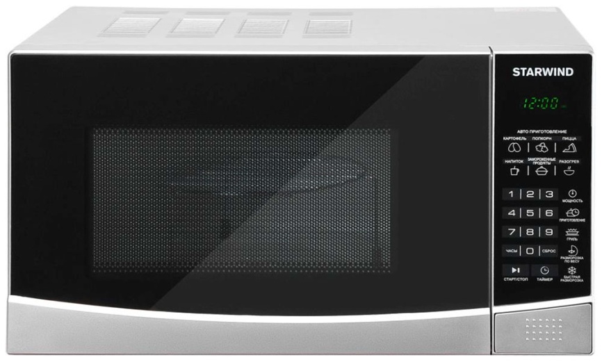 Микроволновая печь - СВЧ Starwind SMW3120 20л. 700 Вт, серебристый/черный фото 1