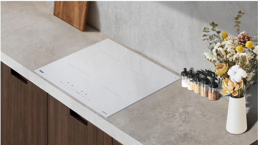 Электрическая варочная панель Haier HHY-Y64TVTW 59 см, 4 конфорки стеклокерамика, белый фото 5