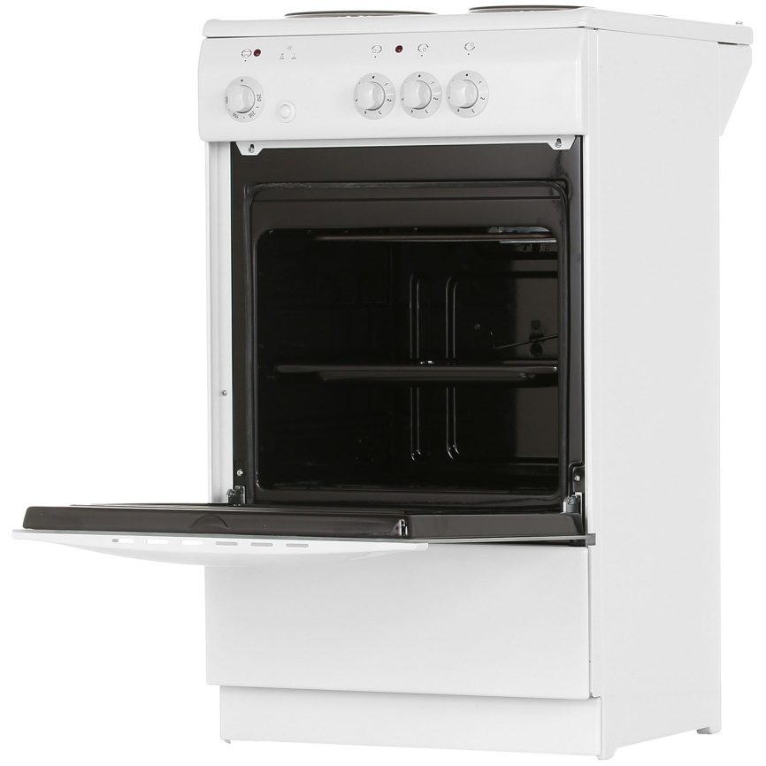 Электроплита De luxe 5003.17 50 см, 3 конфорки, белый фото 5