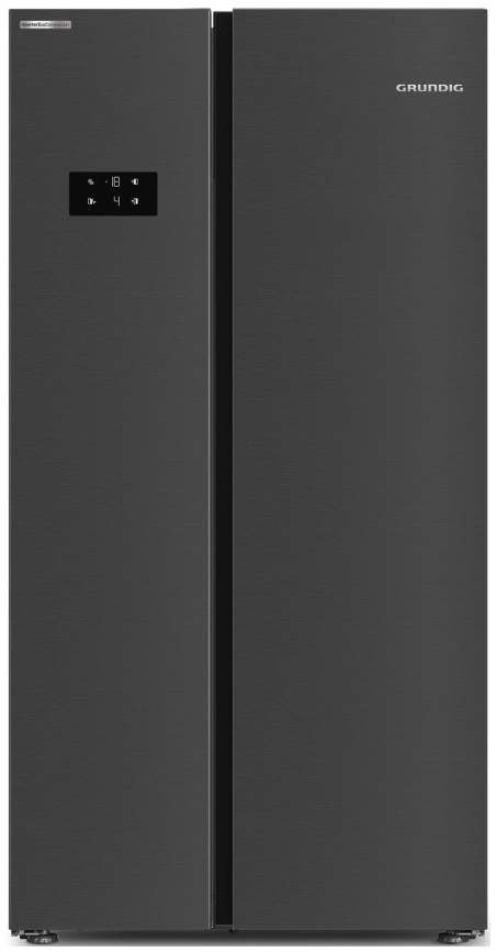 Холодильник Side-by-Side Grundig GSN30110FXBR No frost, темно-серый фото 1