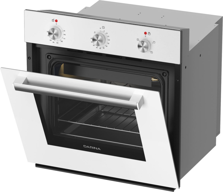 Электрический духовой шкаф Darina 1U BDE111 701 W 59 см, 50 л гриль конвекция, белый фото 4