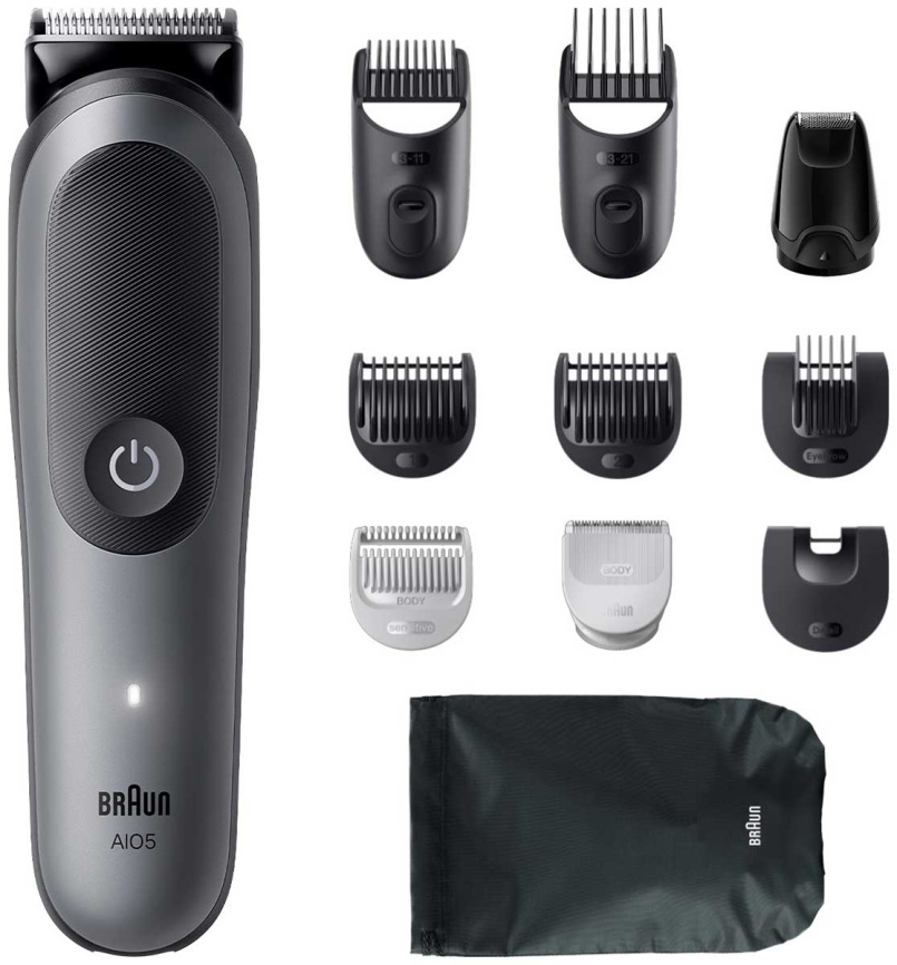 Триммер электрический Braun S3 AIO3500, универсальный 4в1, серый/черный (тип 5513) фото 2