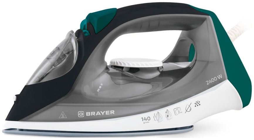 Утюг Brayer BR4008 серо-зеленый фото 1