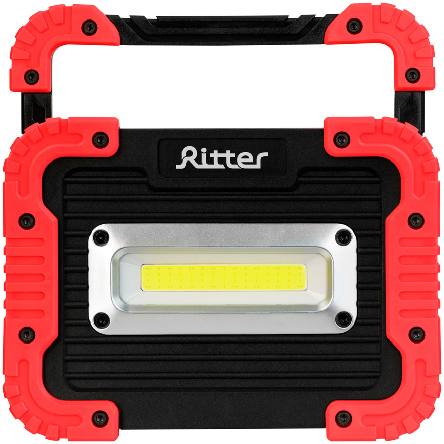 Фонарь прожекторный Ritter аккумуляторный, светодиодный, четыре режима работы, функция powerbank, 15Вт, 3000мАч, 1100Лм, IP65 фото 1