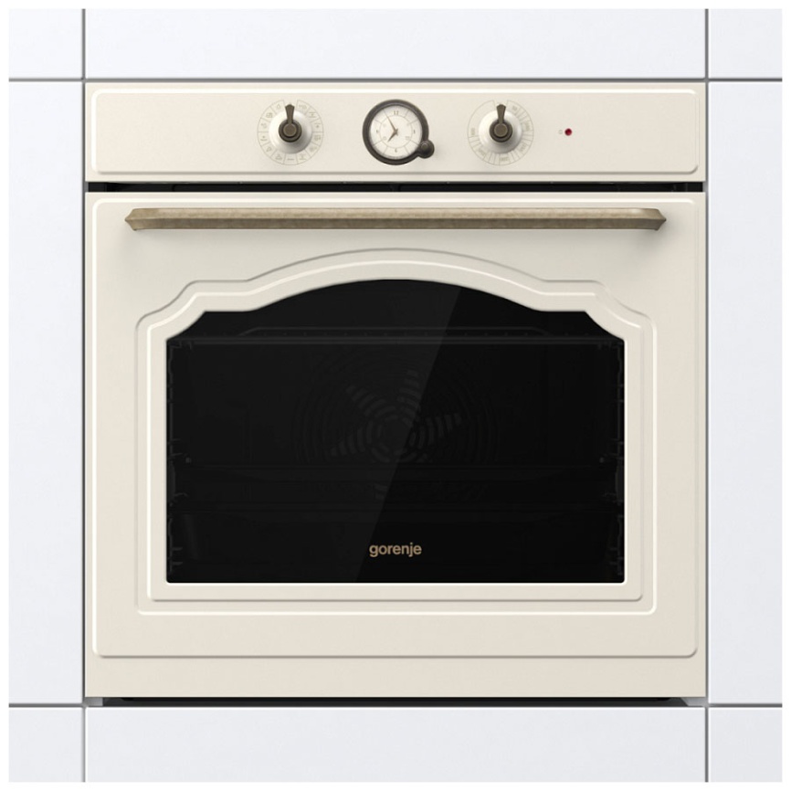 Электрический духовой шкаф Gorenje BOS67372CLI 59 см, 77 л гриль конвекция, бежевый фото 4