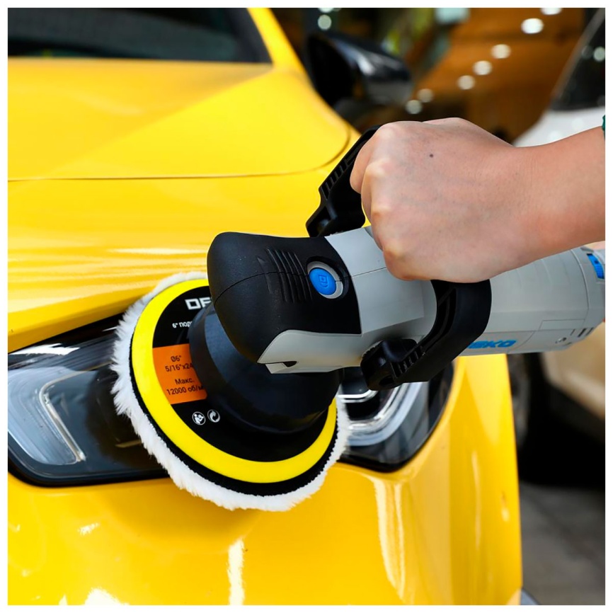 Шлифмашина полировальная орбитальная сетевая Deko P1700-D PRO, 150 мм, 1700 Вт, черно-синий фото 4