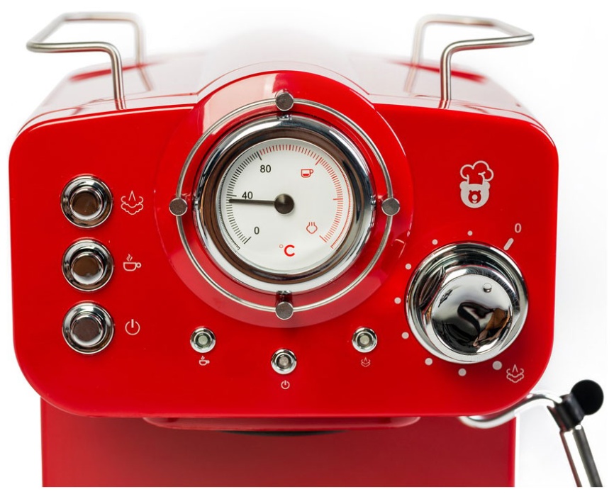 Кофеварка Oursson EM1510/RD 110 Вт, с подогревом чашки, красный фото 2