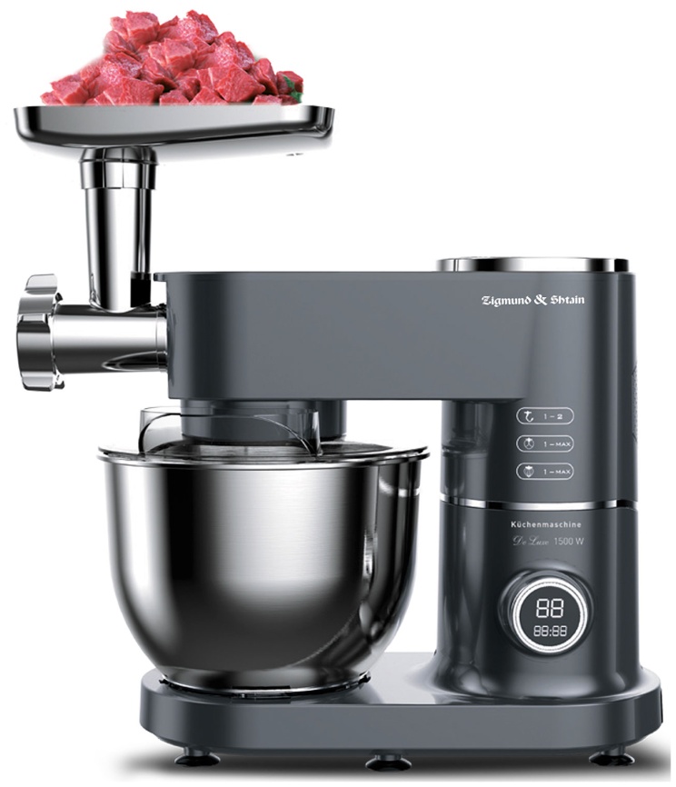 Кухонный комбайн Zigmund & Shtain Кухонный комбайн Zigmund & Shtain ZKM-994 с чашей 7л, графитовый фото 5