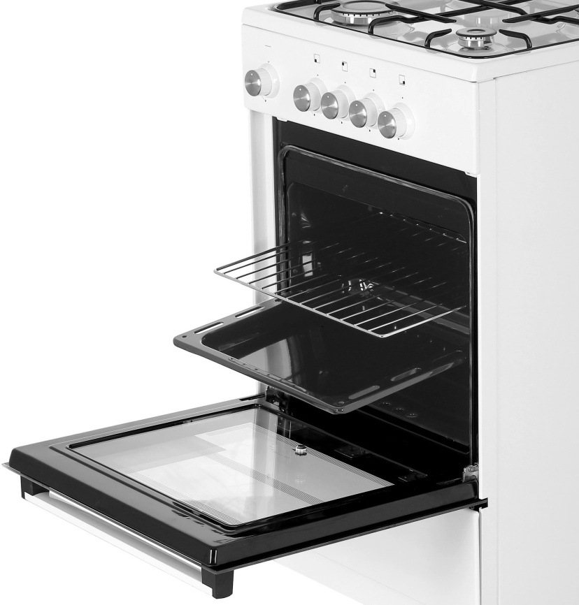 Газовая плита De luxe 5040.48г 50 см, 43 л, 4 конфорки, белый фото 6