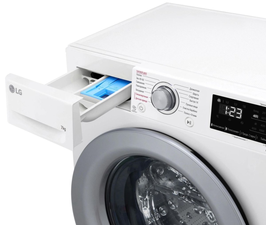 Стиральная машина LG F2V3HS4W автомат 7 кг, белый фото 7