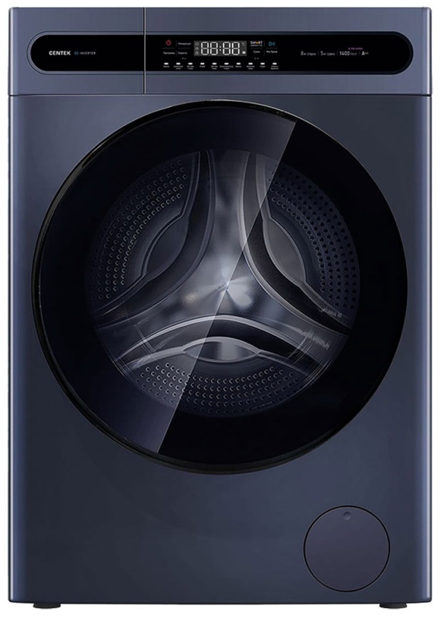 Стиральная машина с сушкой Centek CT-1952 автомат 8 кг, серебристый фото 1