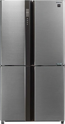 Многокамерный холодильник Sharp SJEX93PSL No frost, серый фото 1