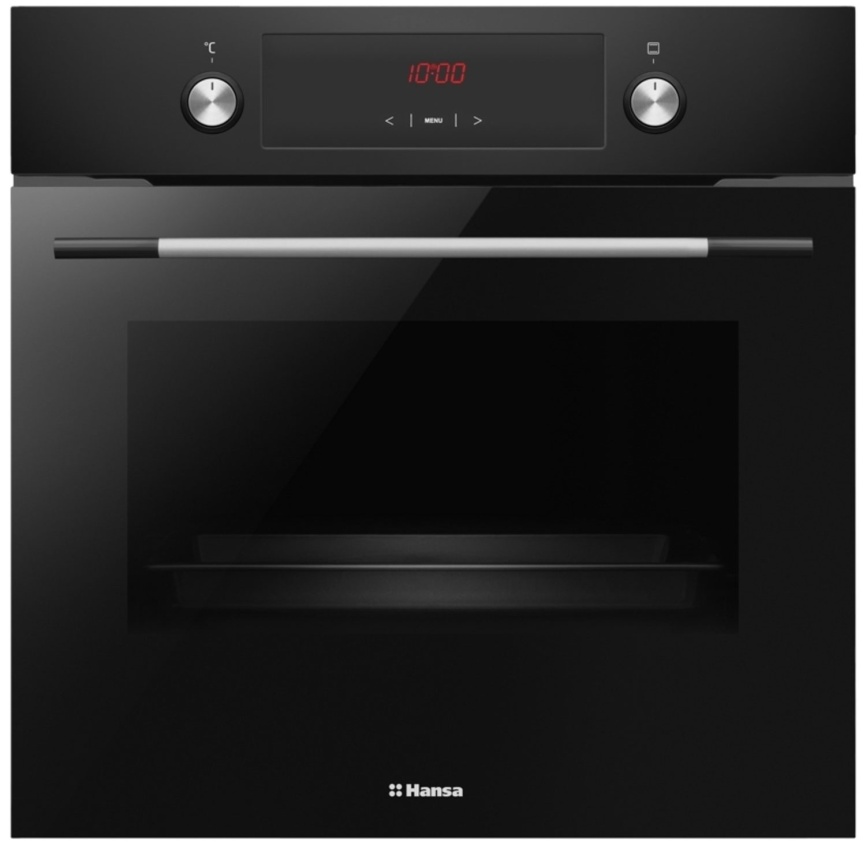 Электрический духовой шкаф Hansa BOES68461 59 см, 62 л, гриль и конвекция, черный фото 1