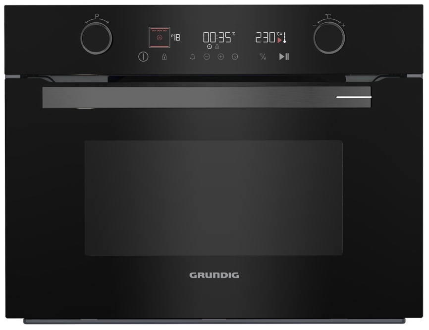 Электрический духовой шкаф Grundig GEKW12400B 59 см, 48 л, гриль и конвекция, черный фото 1