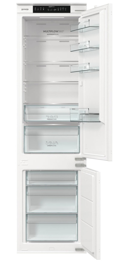 Встраиваемый двухкамерный холодильник Gorenje NRKI519141 No frost, белый фото 1