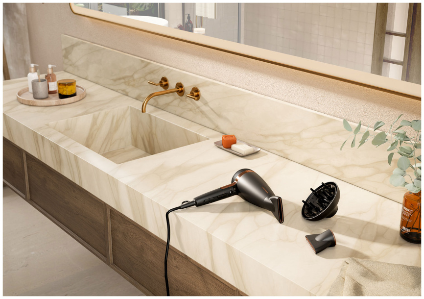 Фен Grundig HD 8080, мощность 2300Вт, ионизация, 3 режима температуры, черный фото 8