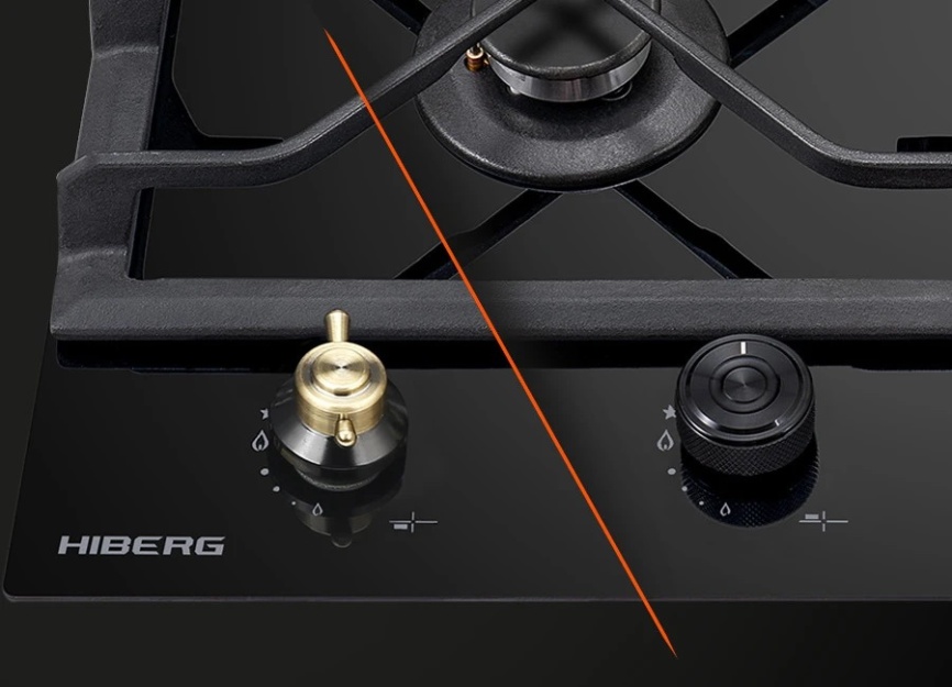 Комбинированная варочная панель Hiberg i-VM 6021 B 58 см, 4 конфорки электроподжиг газконтроль, черный фото 11