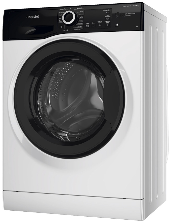 Узкая стиральная машина Hotpoint NSB 7239 ZK VE RU автомат 7 кг, белый фото 3